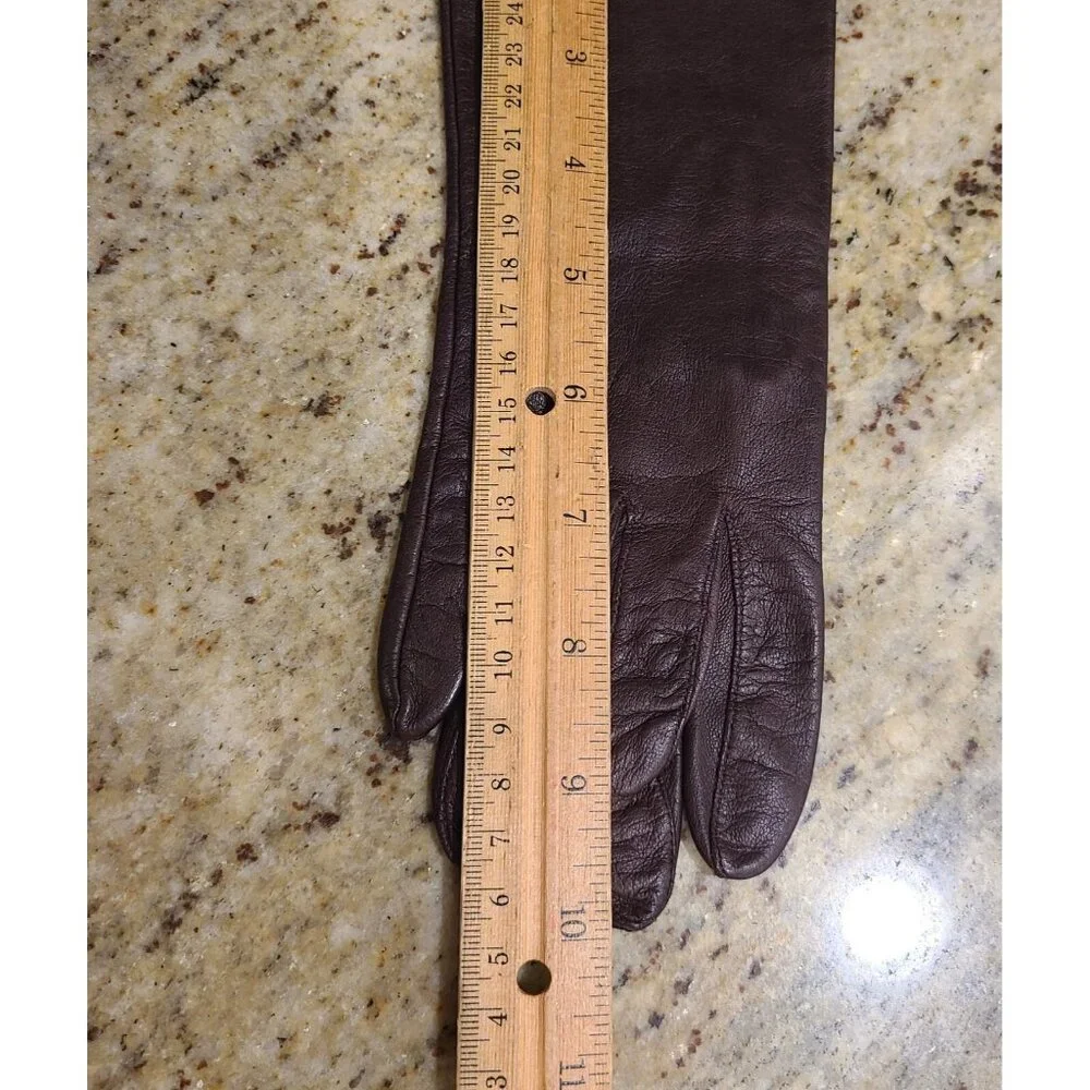 Vintage Womens Size M Brown Soft Leather Formal 10